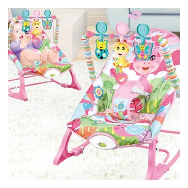 PACK2 SILLA EDUCATIVO CON FIGURA DE MECEDORA ROSADO VIBRATORIA SONORO CASA - 3