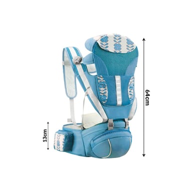 PACK4 PORTABEBE LIGERO 3 EN 1 AZUL ACOLCHADO PARA PASEOS PROLONGADOS Y+PAPEL REGALO - 4