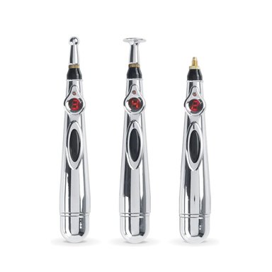 LAPIZ MASAJEADOR PORTATIL DE SALUD Y BELLEZA PLATEADO CON FORMA PRACTICA Y+LIGAS REGALO - 3