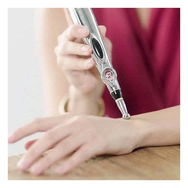 LAPIZ MASAJEADOR ERGONOMICO DE SALUD Y BELLEZA PLATEADO CON DETALLE FINO Y+POST IT - 3