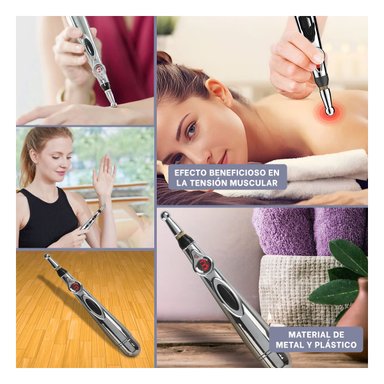 LAPIZ MASAJEADOR ERGONOMICO DE SALUD Y BELLEZA PLATEADO CON DETALLE FINO Y+POST IT - 5