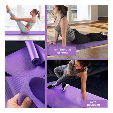 COLCHONETA DEPORTE 10MM ESPUMA MORADO COMODA Y DURADERA PARA EJERCICIO Y+POST IT - 1