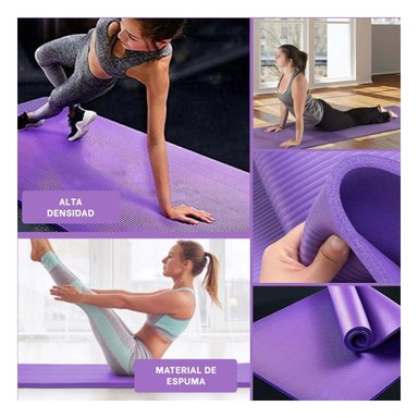 COLCHONETA DEPORTE 10MM ESPUMA MORADO COMODA Y DURADERA PARA EJERCICIO Y+POST IT - 5