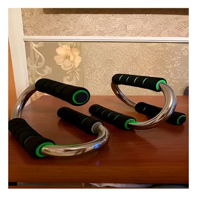 PACK4 SET ACTIVO PUSH UP EN FORMA DE S VERDE CON AGARRE ERGONOMICO - 5