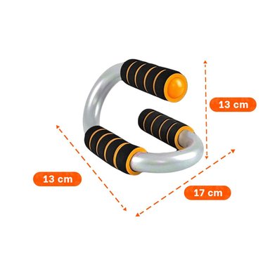 SOPORTE MUSCULAR PUSH UP EN FORMA DE S NARANJA CON APOYO CONFORTABLE Y+POST IT - 4