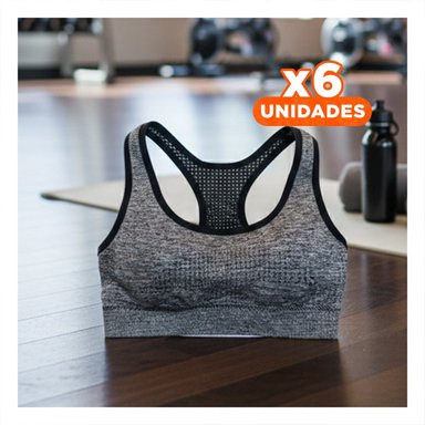 PACK6 EQUIPO YOGA TOP Y SHORT FITNESS YOGA PLOMO CON COMPRESION LIGERA Y+REGALO STICKER - 1
