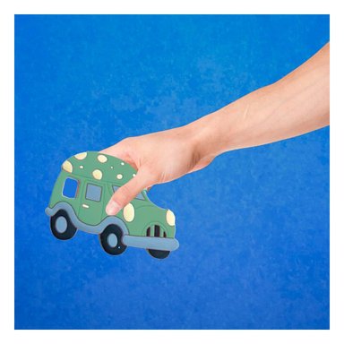 PACK6 RECURSO DE DENTICION CON DISEÑO DE CARRO EN SILICONA VERDE - 5