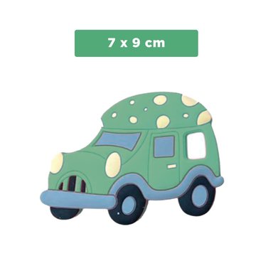 SOLUCION DE DENTICION PARA BEBE EN SILICONA CARRO VERDE Y+REGALO STICKER - 4