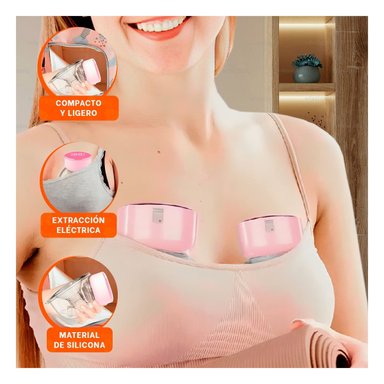 DISPOSITIVO PORTATIL ELECTRICO LECHE ROSADO FACIL Y SEGURO PARA USO Y+PAPEL REGALO - 5