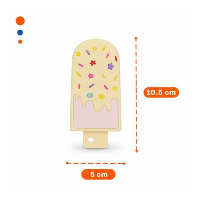 PACK12 AGARRE SILICONA HELADO AMARILLO CLARO SEGURO ENCIA Y+REGALO STICKER - 4
