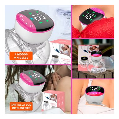 BOMBA PORTATIL ELECTRICA LECHE FUCSIA COMODA Y LIGERA PARA USO DIARIO - 5
