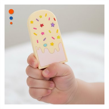 PACK4 CALMADOR INFANTIL ERGONOMICO DE SILICONA AMARILLO CLARO - 2