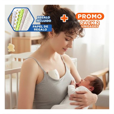 PACK2 SACALECHE LACTANCIA ELECTRICO PORTATIL BLANCO FACIL Y SEGURO PARA USO Y+PAPEL REGALO - 1