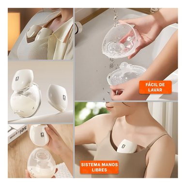 PACK2 SACALECHE LACTANCIA ELECTRICO PORTATIL BLANCO FACIL Y SEGURO PARA USO Y+PAPEL REGALO - 3