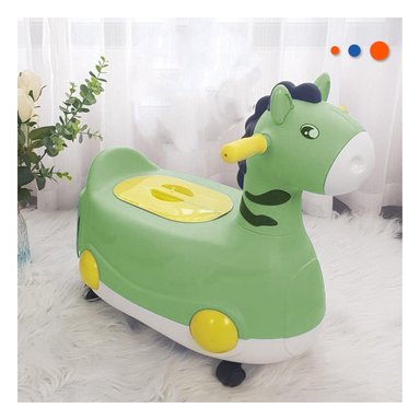 RECIPIENTE LIGERO JIRAFA CON RUEDAS VERDE FACIL Y MOVIL PARA NINOS Y+LIGAS REGALO - 1