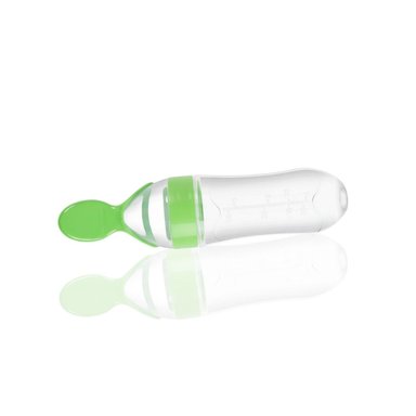 MAMADERA CON CUCHARA PARA ALIMENTACION RAPIDA VERDE Y+LIGAS REGALO - 3