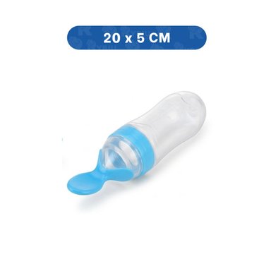 PACK4 CHUPO CON CUCHARA PARA COMIDA LIQUIDA Y SOLIDA FACIL CELESTE Y+PAPEL REGALO - 4