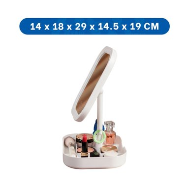 PACK6 ORGANIZADOR TOCADOR LED CUADRADO BLANCO CON BASE PRACTICA Y+REGALO STICKER - 4