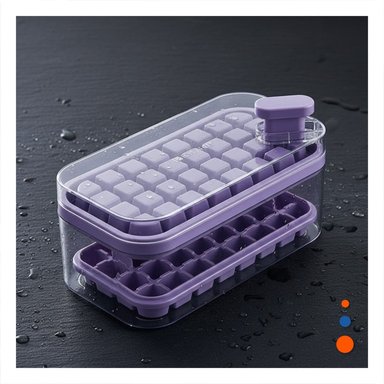 PACK6 ACCESORIO DOBLE MORADO PARA HIELO CON FACIL DESMOLDE Y+PAPEL REGALO - 5