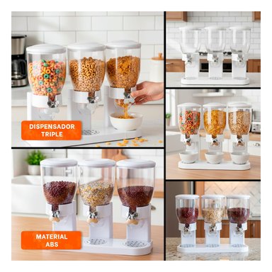 PACK6 ENVASE DOBLE DE GRANOS 2L NEGRO DURADERO Y PRACTICO PARA DESPENSA Y+PAPEL REGALO - 3