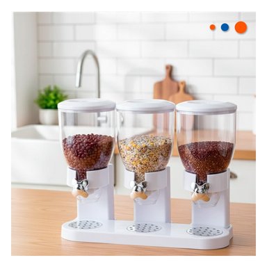 PACK6 ENVASE DOBLE DE GRANOS 2L NEGRO DURADERO Y PRACTICO PARA DESPENSA Y+PAPEL REGALO - 5