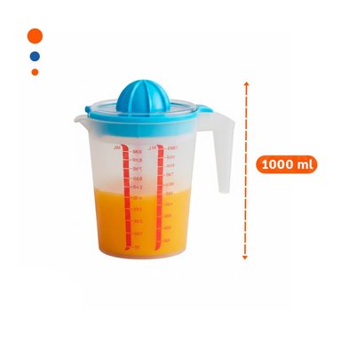 PACK6 HERRAMIENTA FUNCIONAL PARA PREPARAR JUGO CASERO CELESTE Y+PAPEL REGALO - 4
