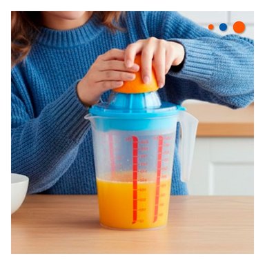 PACK6 HERRAMIENTA FUNCIONAL PARA PREPARAR JUGO CASERO CELESTE Y+PAPEL REGALO - 5