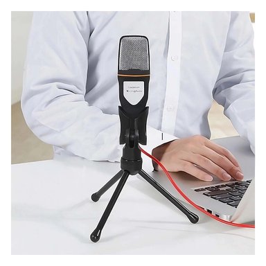 PACK2 SET DE GRABACION PARA PC CON TRIPODE NEGRO PARA STREAMING Y VOZ Y+REGALO STICKER - 5