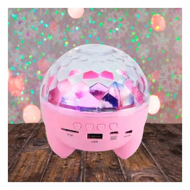 PACK2 ALTAVOZ PORTATIL CON LAMPARA Y EFECTOS DE LUCES ROSADO DE DISCOTECA CON PATITAS - 3