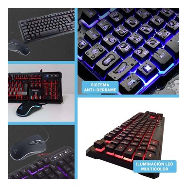 PACK2 JUEGO UNIVERSAL TECLADO Y MOUSE LIGERO VERSATIL RAPIDO Y SEGURO Y+PAPEL REGALO - 3