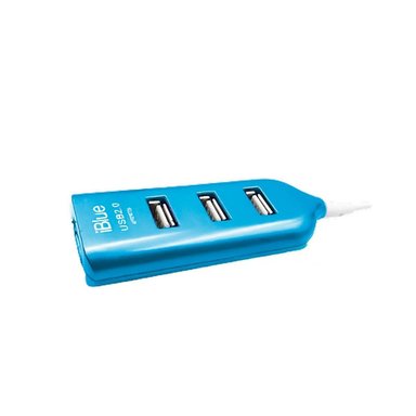PACK4 CONECTOR USB ALTA VELOCIDAD 4 PUERTOS TURQUEZA COMPACTO Y VERSATIL Y+PAPEL REGALO - 3