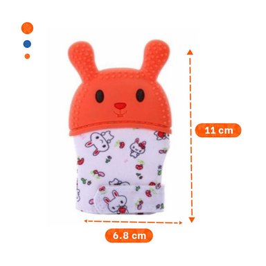 PACK2 GUANTE EN COLOR NARANJA EN FORMA DE CONEJO CON FUNCION MORDEDOR Y+PAPEL REGALO - 4