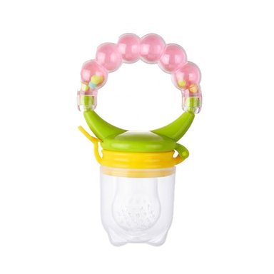ALIMENTADOR EN COLOR ROSADO CON BOLITAS DE SILICONA FLEXIBLE Y+PAPEL REGALO - 1
