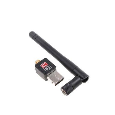 ADAPTADOR WIFI USB MODERNO PARA PC Y COMPUTADORA CON SENAL FUERTE NEGRO Y+PAPEL REGALO - 1