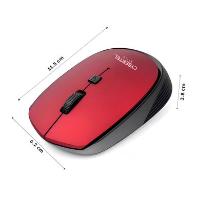 PACK4 MOUSE DE TECNOLOGIA DE CYBERTEL STYLE ROJO PARA USO DIARIO EN EL HOGAR Y+REGALO STICKER - 4