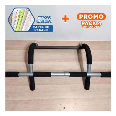 PACK4 SOPORTE DE GIMNASIO PARA PUERTA TIPO IRON GYM Y+PAPEL REGALO - 1