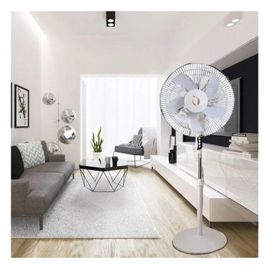 PACK2 ABANICO ELECTRICO 16PULG BLANCO AJUSTABLE POTENTE CON BASE FIRME Y+PAPEL REGALO - 5