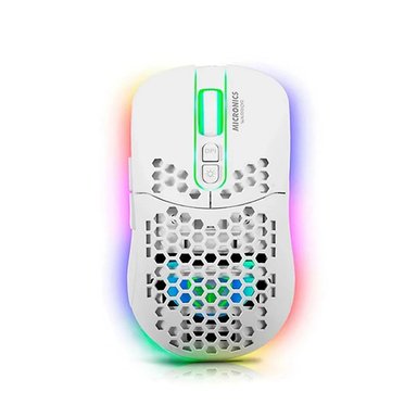 PACK4 MOUSE GAMER MICRONICS WARRIOR BLANCO PARA ESTUDIANTES CON PRECISION Y+PAPEL REGALO - 3