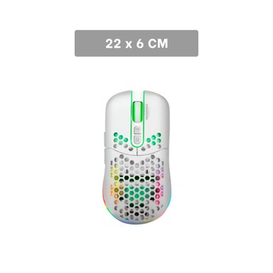 PACK4 MOUSE GAMER MICRONICS WARRIOR BLANCO PARA ESTUDIANTES CON PRECISION Y+PAPEL REGALO - 4