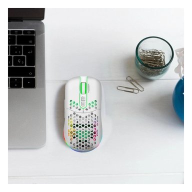 PACK4 MOUSE GAMER MICRONICS WARRIOR BLANCO PARA ESTUDIANTES CON PRECISION Y+PAPEL REGALO - 5