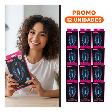 PACK12 DISPOSITIVO APUNTADOR LIGKT GAME NEGRO CON DISEÑO ERGONOMICO Y+REGALO STICKER - 1