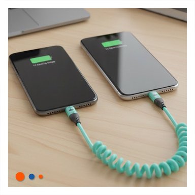 PACK12 CORDON RESORTE 4 EN 1 USB C 1,5M CELESTE CABLE DE ENERGIA PARA MOVILES - 2
