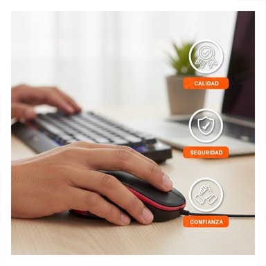MOUSE CYBERTEL ROJO Y NEGRO USB CON DISENO DEPORTIVO Y+LIGAS REGALO - 2
