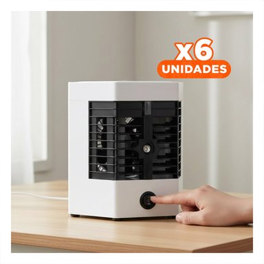 PACK6 VENTILACION MINI RECARGABLE PARA HABITACION PORTATIL INNOVADOR FIRME Y+REGALO STICKER - 1
