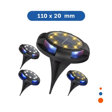 REFLECTOR SOLAR TIPO DISCO 11X13,5CM NEGRO PARA ILUMINACION EXTERIOR PATIO Y+LIGAS REGALO - 4