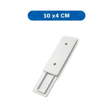 PACK2 SUJETADOR AUTOADHESIVO PARA EXTENSION BLANCO 10X4CM BASE REGLETA PARED - 4