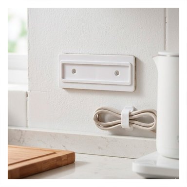 MONTAJE PEGANTE PARA EXTENSION BLANCO 10X4CM BASE SOPORTE PARA REGLETAS Y+PAPEL REGALO - 2