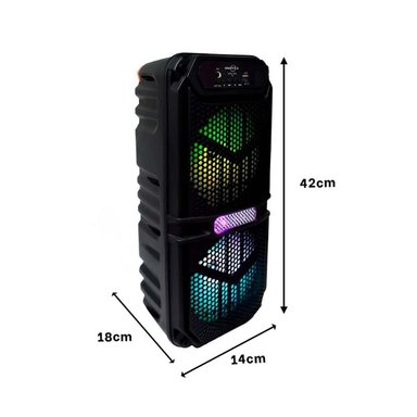 PACK4 BOCINA COLOR NEGRO PORTATIL CON CARCASA RESISTENTE Y AUDIO CLARO - 4