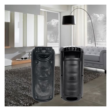 PACK6 SISTEMA PORTATIL NEGRO PARA MUSICA SONIDO DURADERO Y POTENTE PARA CASA Y+REGALO STICKER - 3