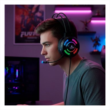 PACK2 AUDIFONO PARA COMPUTADORA GAMER CON MICROFONO INTEGRADO SONIDO ESTEREO NEGRO - 1